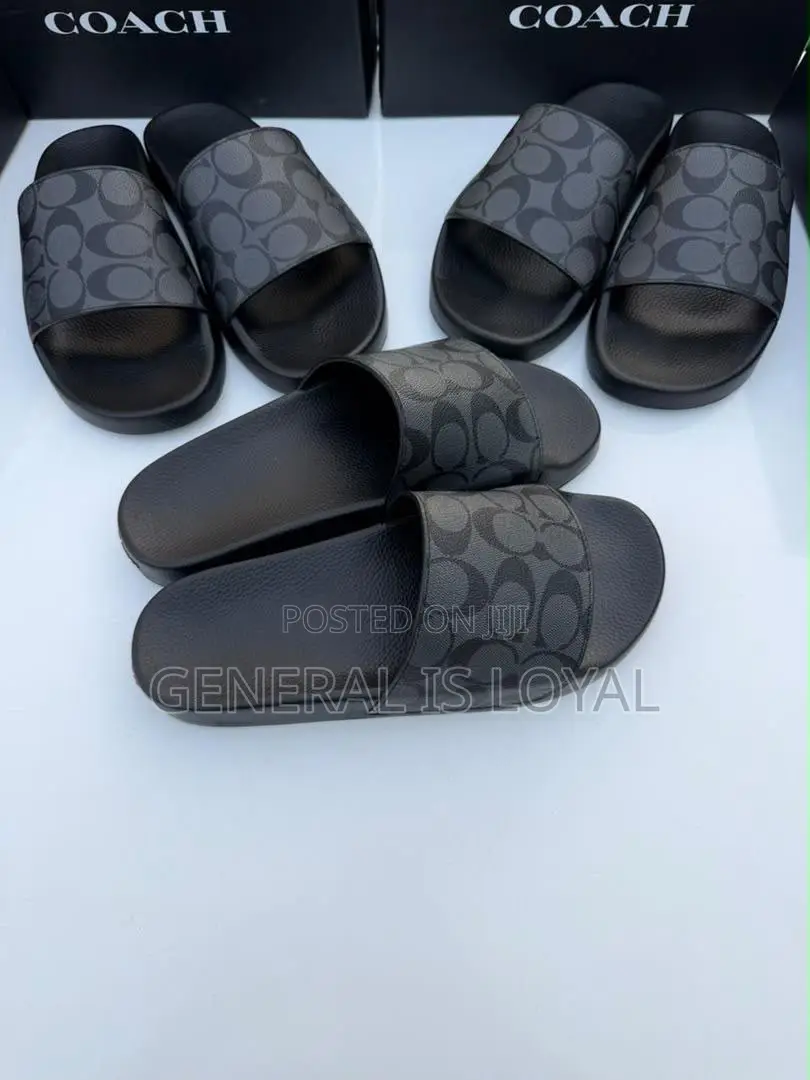 Original Black Coach Men Slides