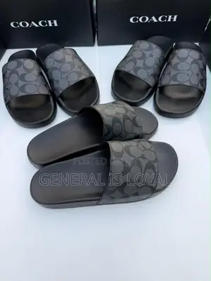 Original Black Coach Men Slides
