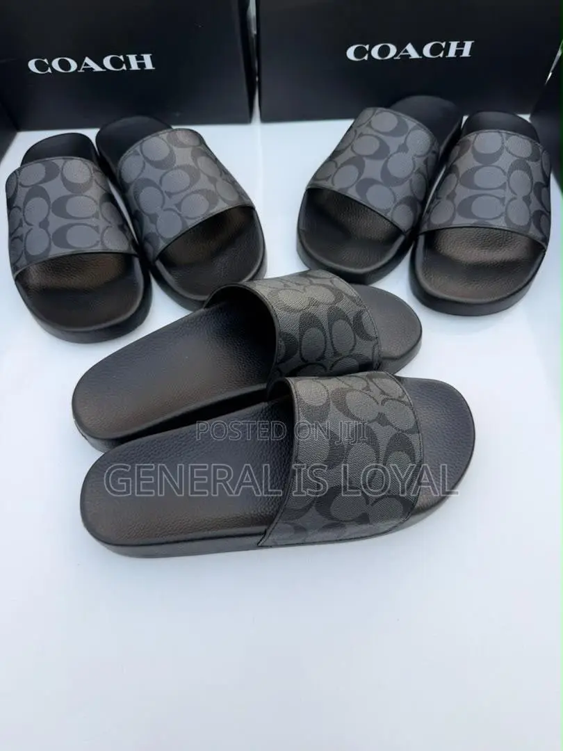 Original Black Coach Men Slides