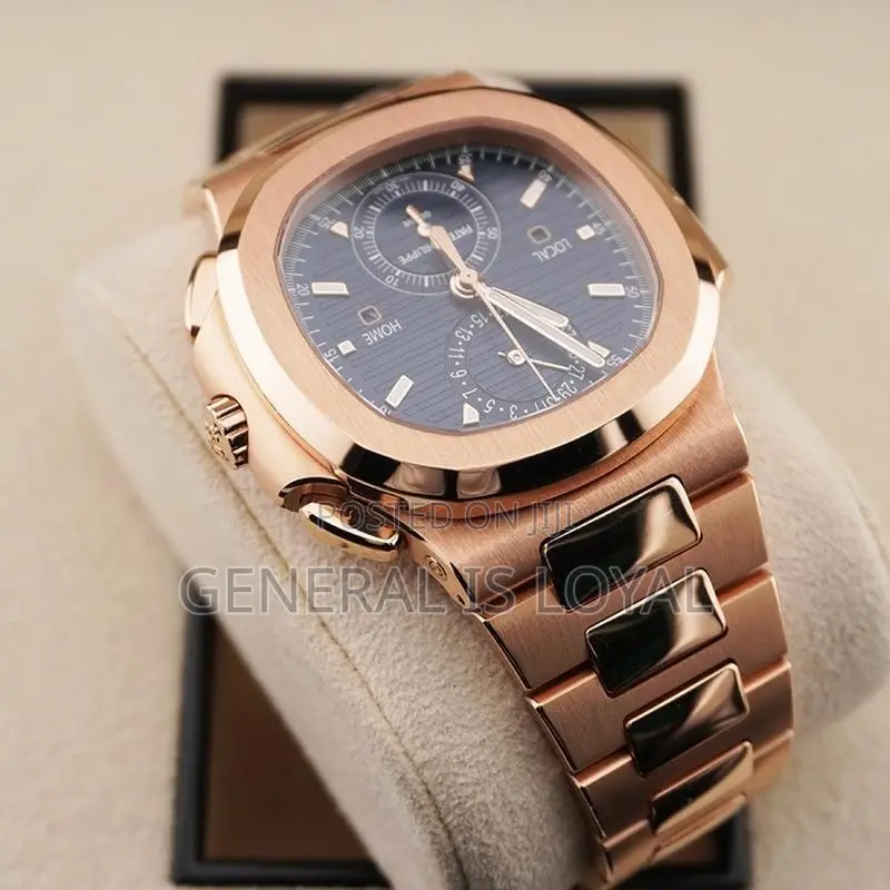 Patek Philippe Nautilus Travel Time Chronograph Rose Gold Blue Dial