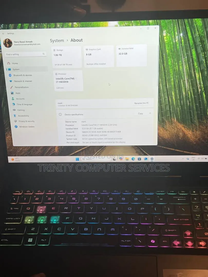 Laptop MSI Crosshair 17 32GB Intel Core i7 SSD 2T