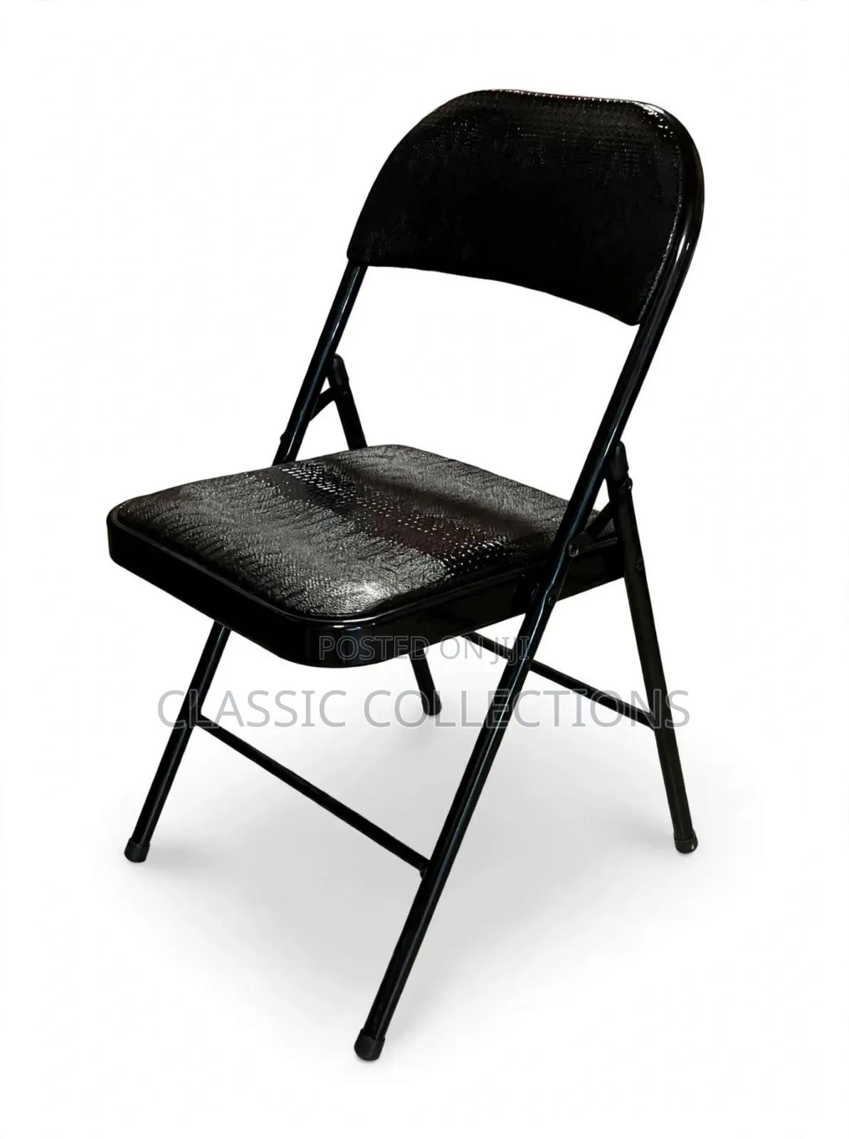 Folding Chair With Padded Seat- Leather