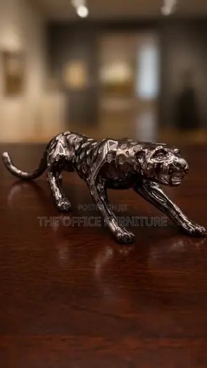 Bronze Leaping Panther Sculpture