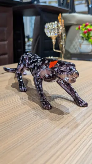 Bronze Leaping Panther Sculpture