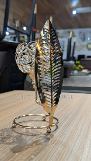 Gold Crystal Candle Holder