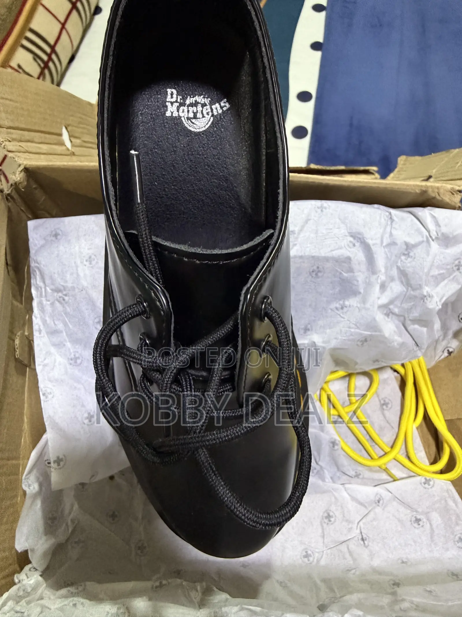 Dr. Martens Quad Black Polished Smooth Shoes