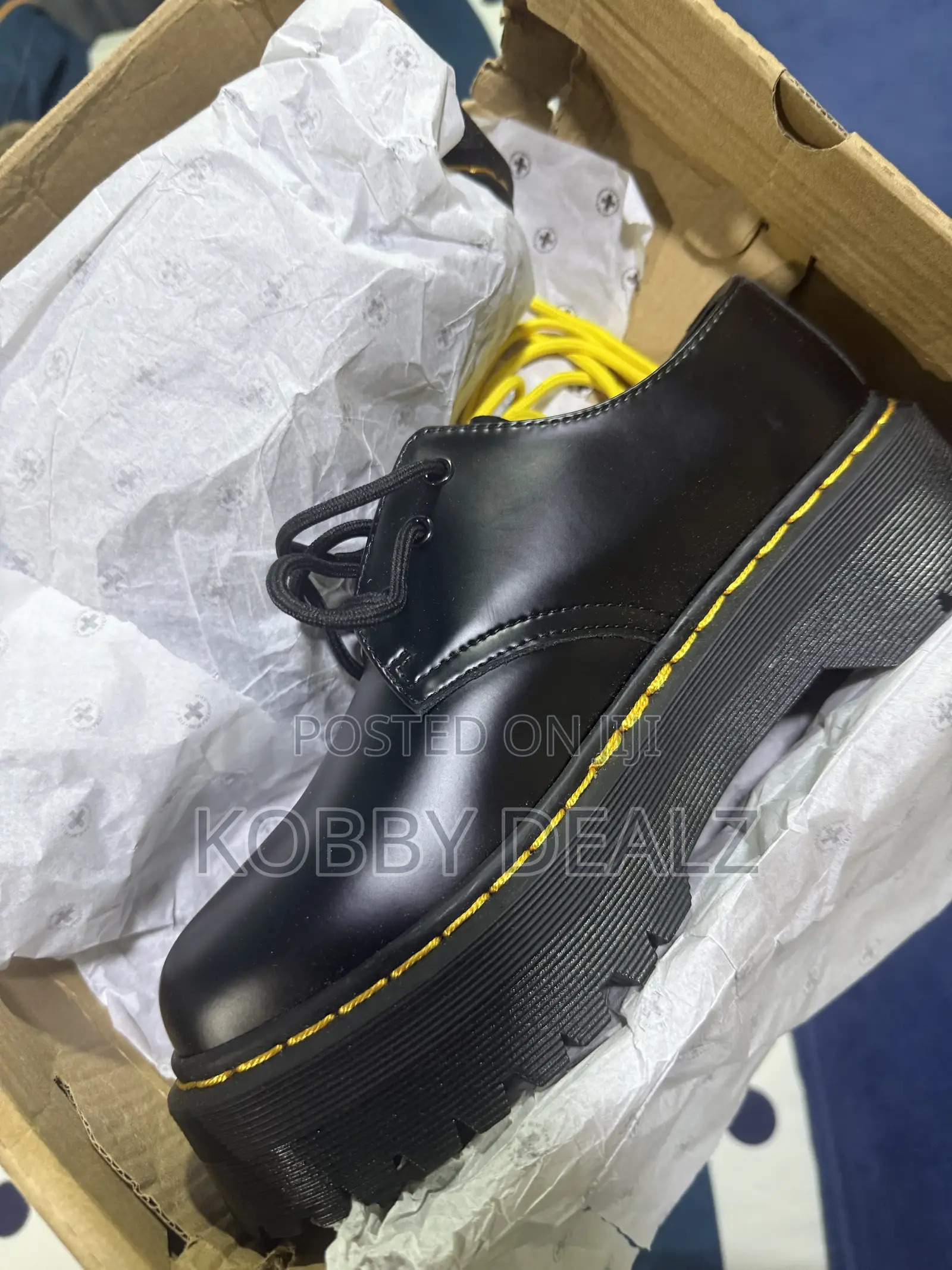 Dr. Martens Quad Black Polished Smooth Shoes