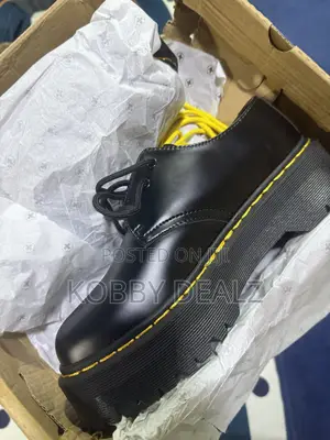 Dr. Martens Quad Black Polished Smooth Shoes