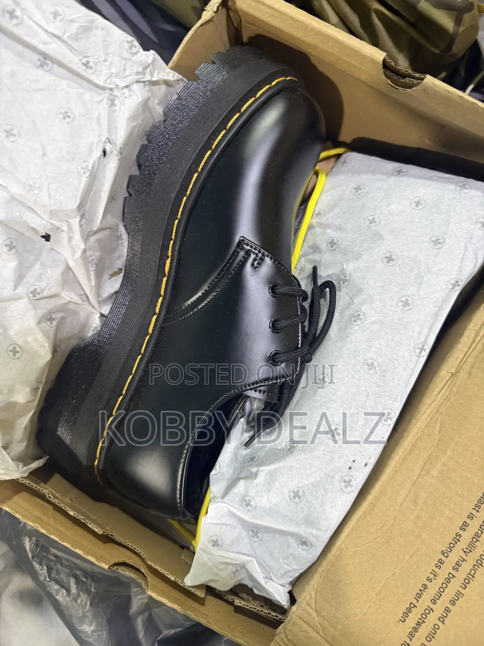 Dr. Martens Quad Black Polished Smooth Shoes