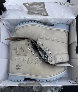 Ice Studios X Timberland 6-Inch Waterproof Boots Beige and Grey