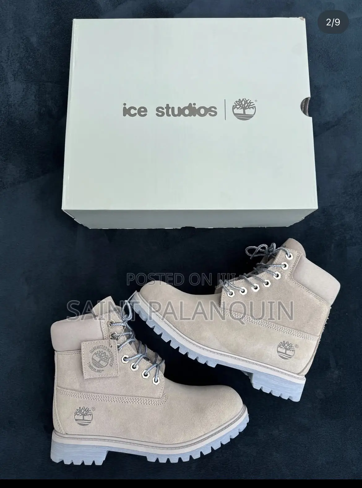 Ice Studios X Timberland 6-Inch Waterproof Boots Beige and Grey