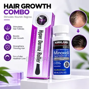 Kirkland Minoxidil & Derma Roller (Hair Strengthener)