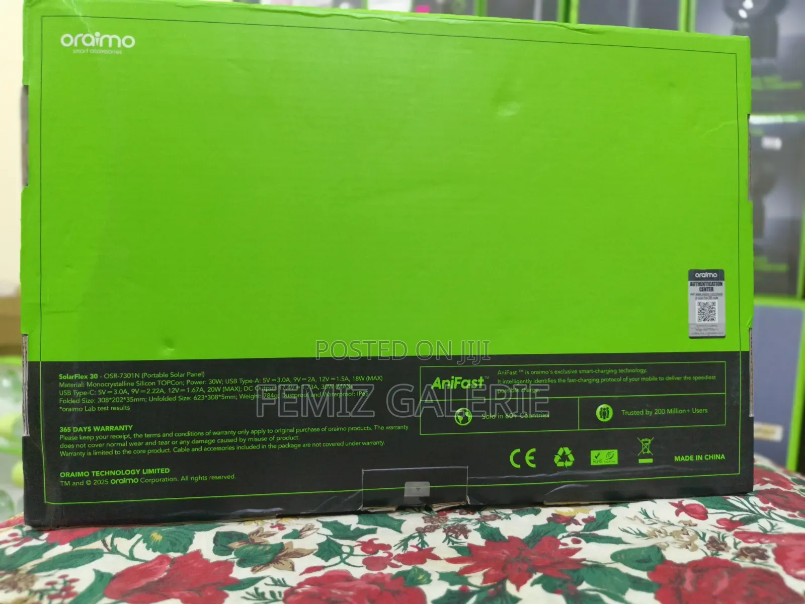 Oraimo Solarflex 30 30w Portable Solar Panel