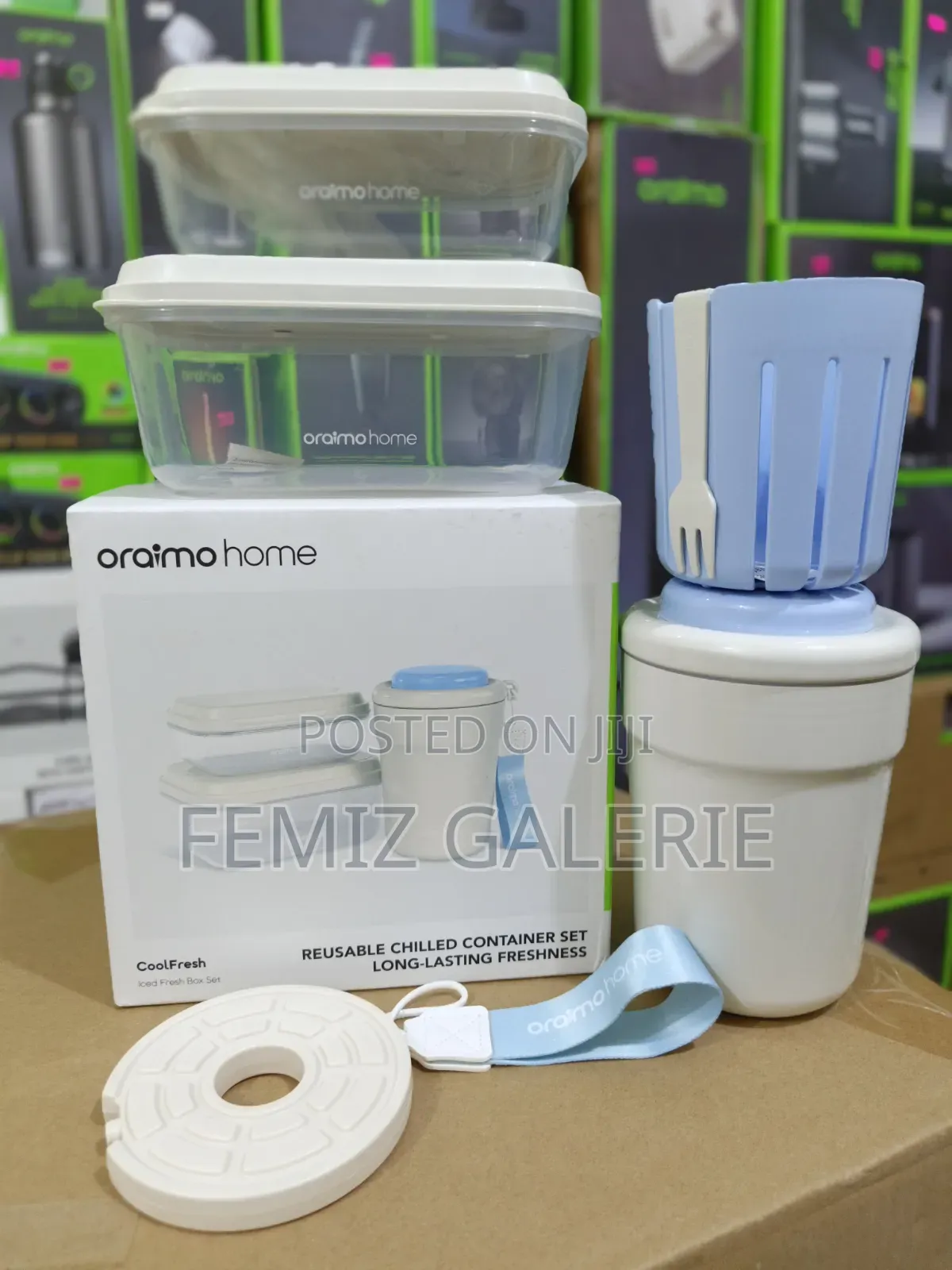 Oraimo CoolFresh Reusable Cooling Iced Fresh Box & Salad Cup Set-3pcs