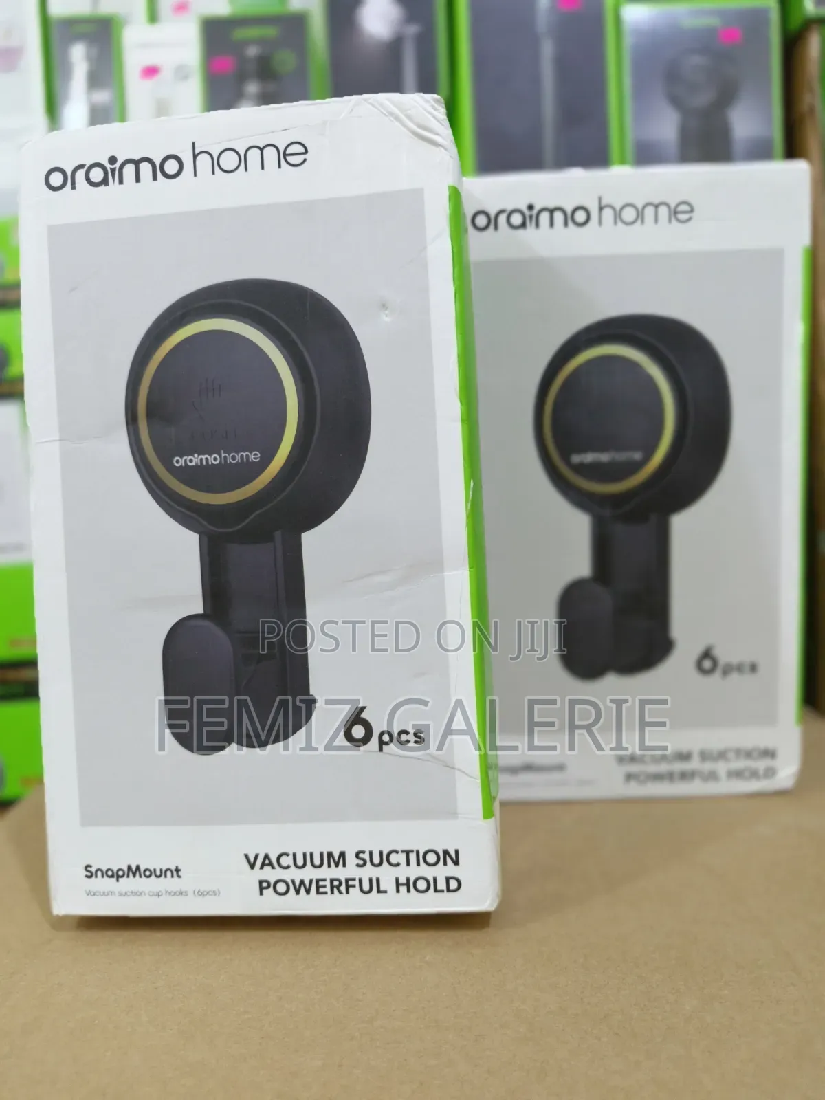 Oraimo Snapmount Easy Install Heavy-Duty Vacuum Suction Cup Hooks-6pcs