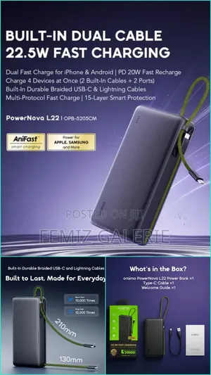 Oraimo PowerNova L22 20000mAh Power Bank