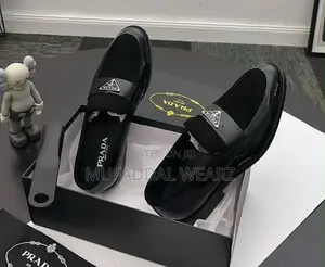 Men’s Black and White Calf Shoes