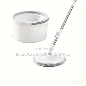 Self-Wringing Spin Mop and Bucket System