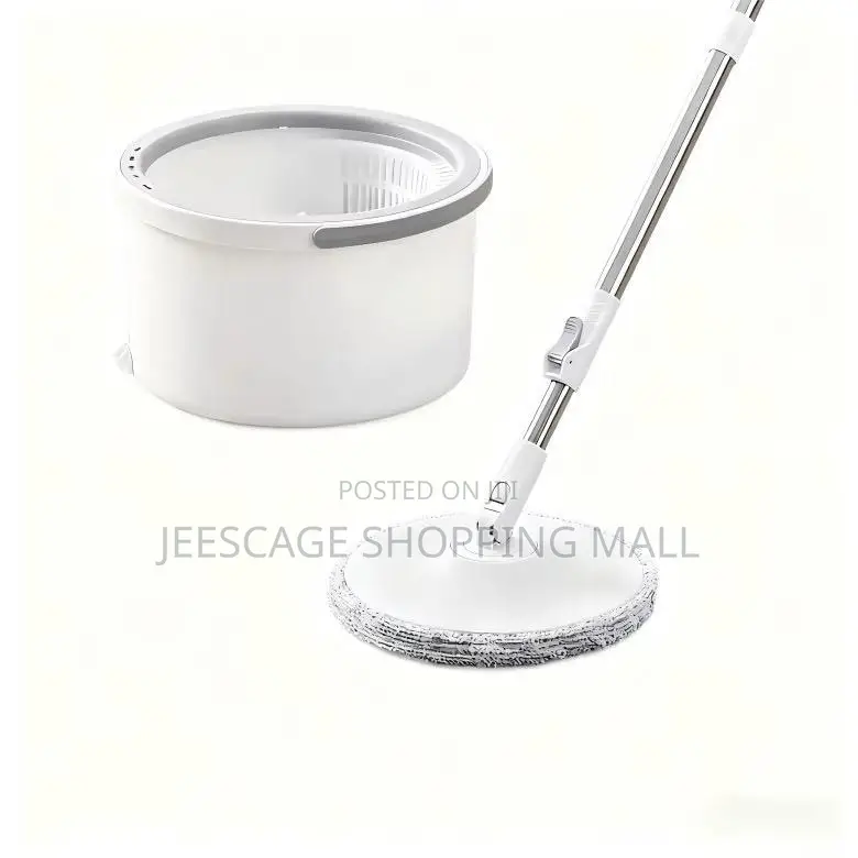 Self-Wringing Spin Mop and Bucket System