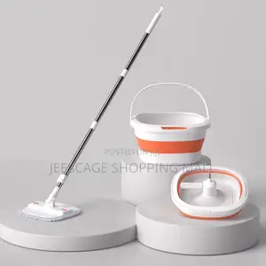 Self-Wringing Spin Mop and Bucket System