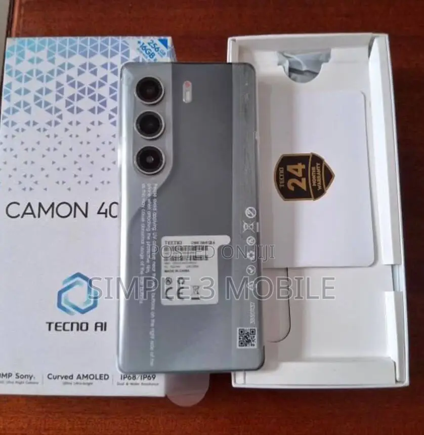 New Tecno Camon 40 Pro 5G 256 GB Black