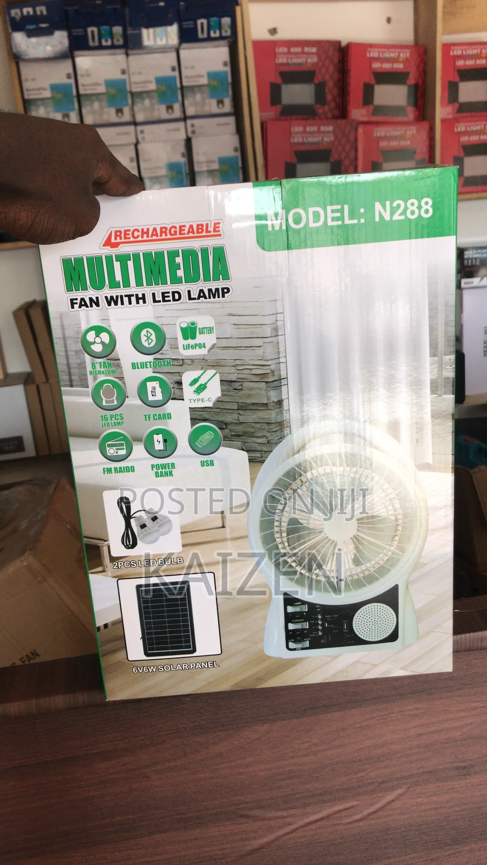 Rechargeable Solar Fans With Bulbs and Radio