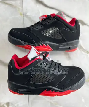 Airjordan 5 Low Black and Red