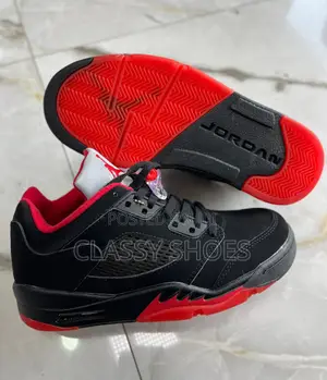 Airjordan 5 Low Black and Red