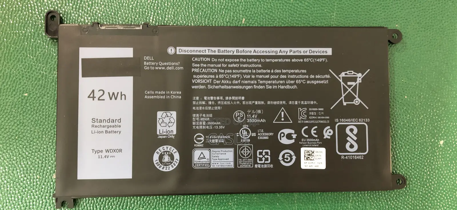 WDXOR Notebook Battery for Dell Inspiron 7460 7472 5480 5488 3480 3481