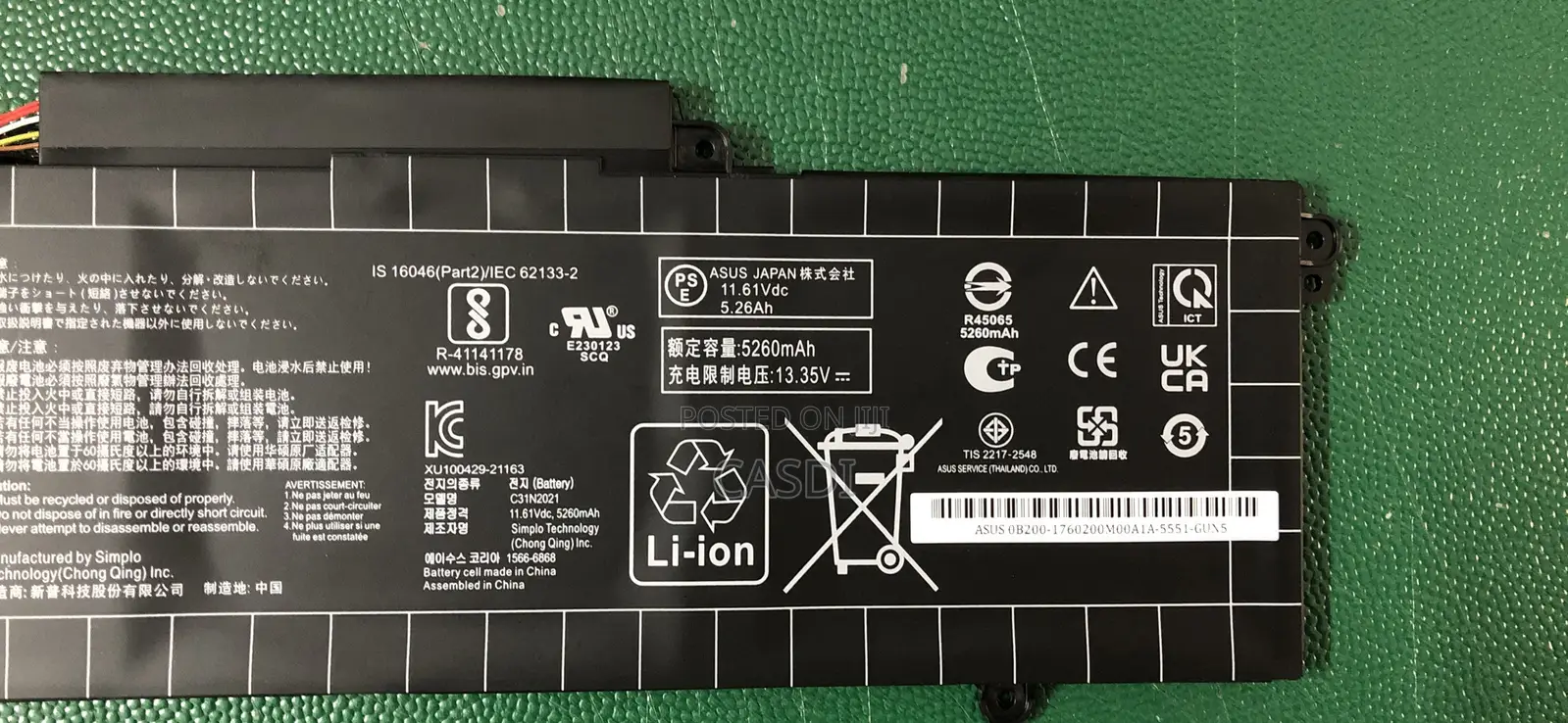 C31n2021 Laptop Battery for ASUS Zenbook 14x Oled Flip Oled Um5401qa