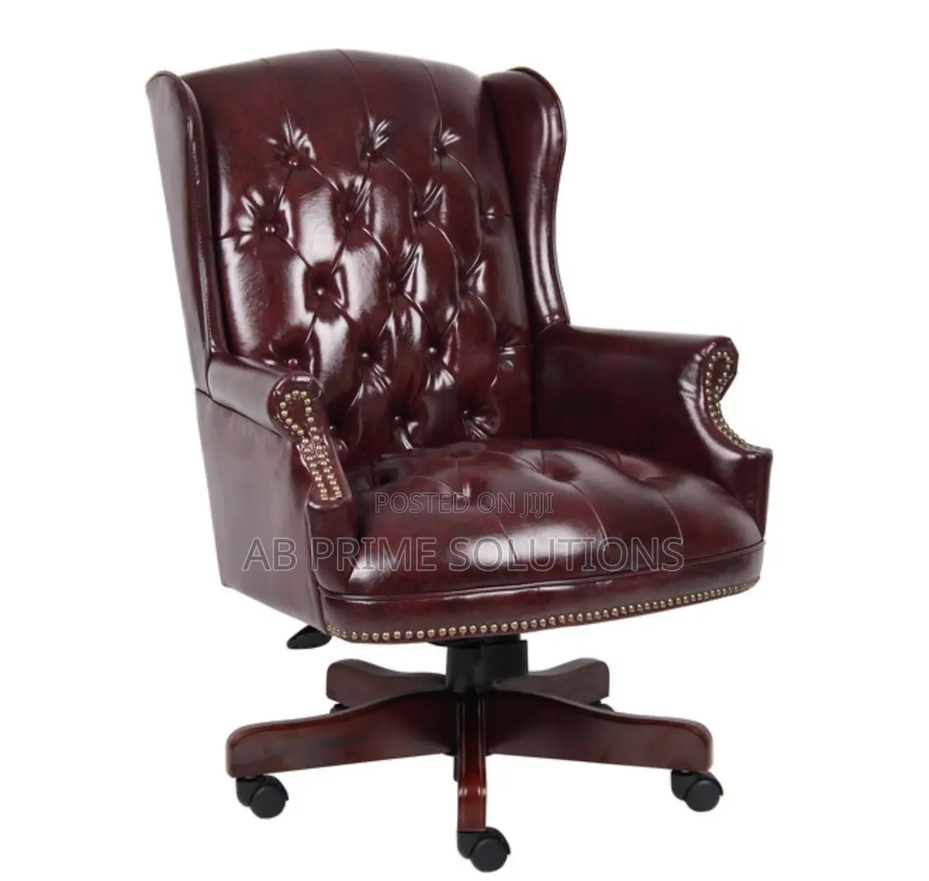 Boss Burgundy Traditional Series Wingback Chair