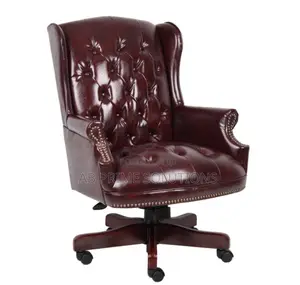 Boss Burgundy Traditional Series Wingback Chair