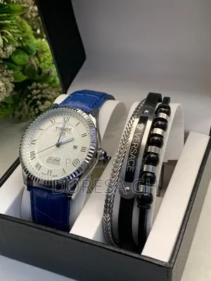 Men’s Leather Tissot Watch and Bracelet Set | Stylish Gift Set