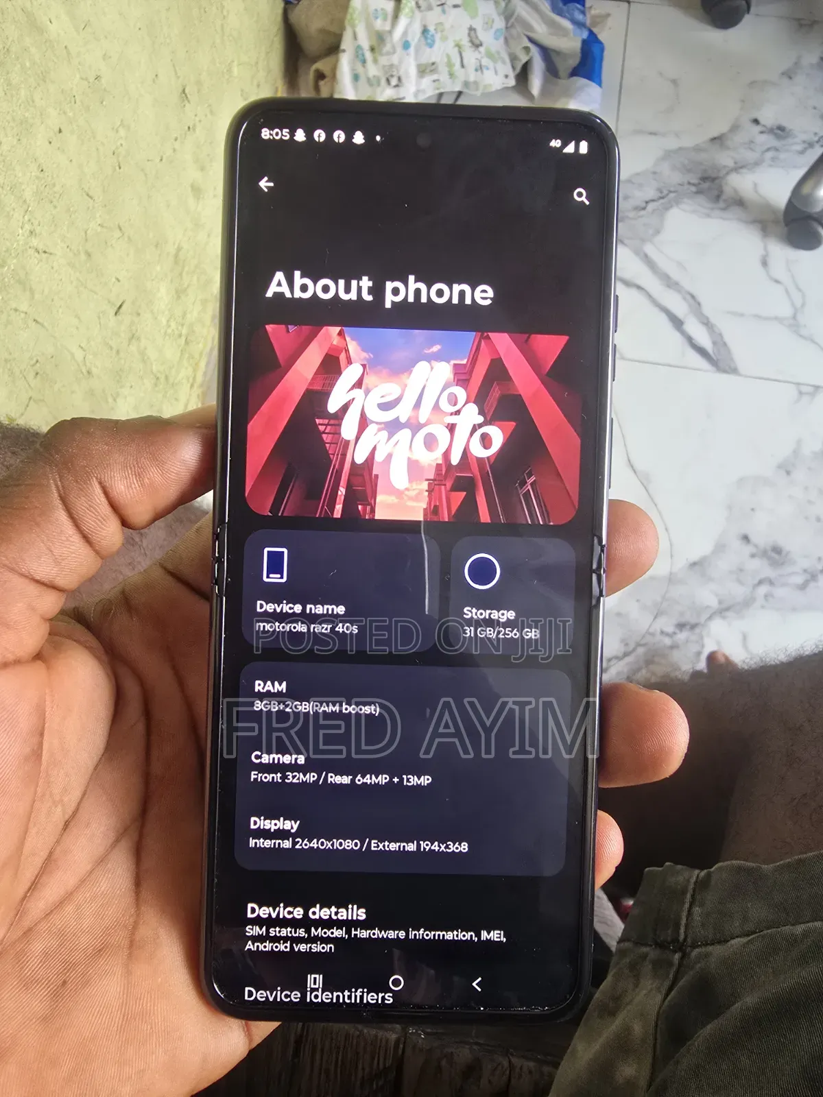 Motorola Razr 40s 256 GB Purple