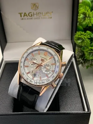 TAG Heuer Carrera Chronograph Leather Watch for Men