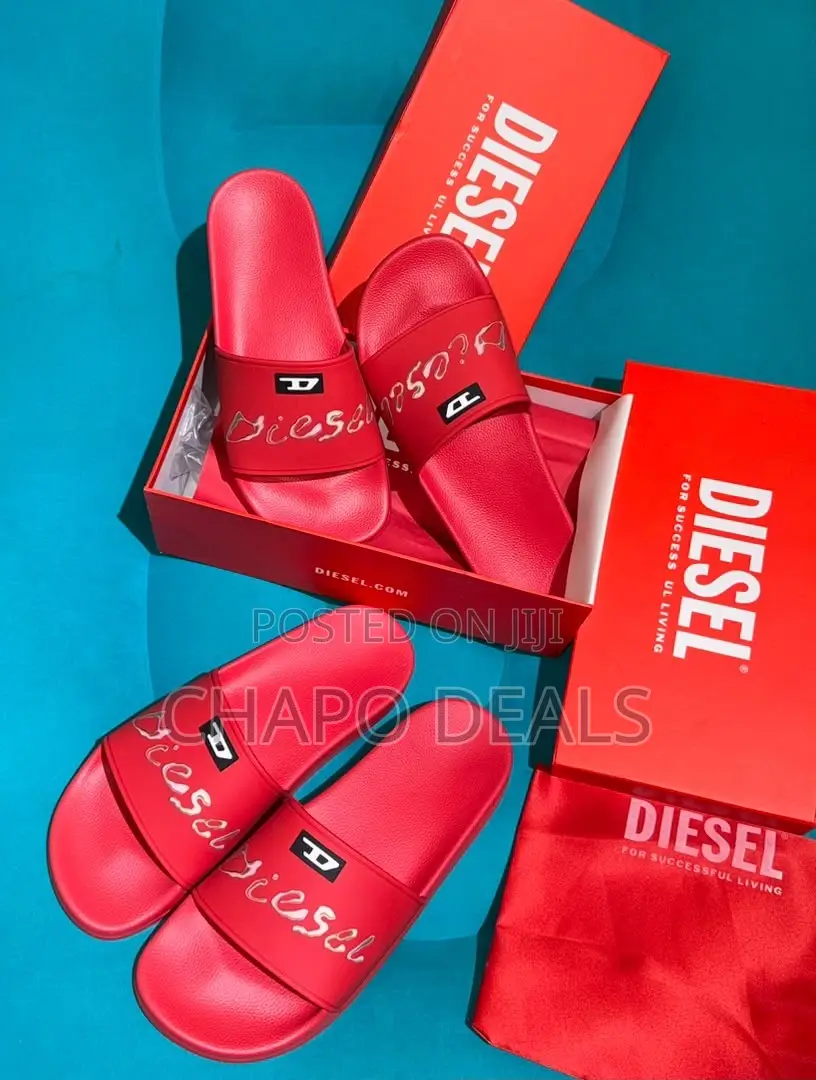 DIESEL Slides “Red” Size: 39 40 41 42 43 44