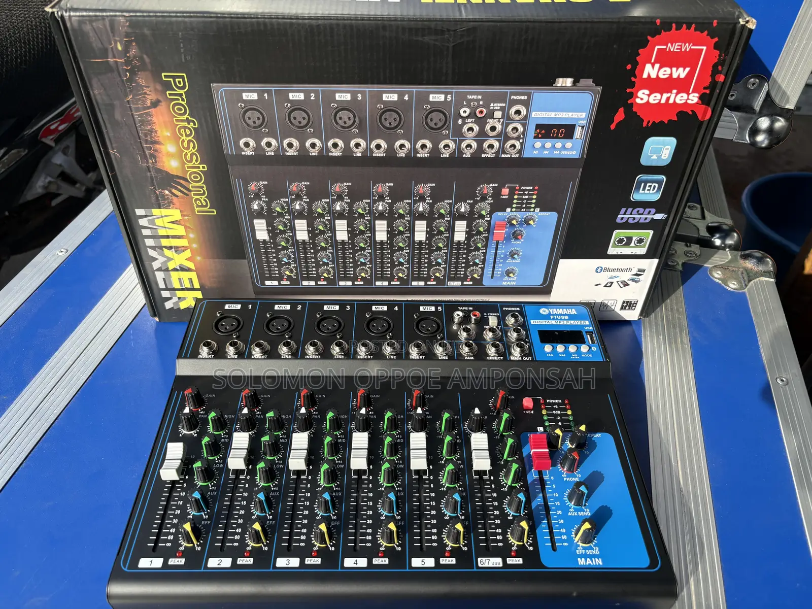 7-Channel Professional Live Audio Mixer Console