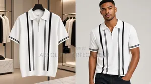 White Neatly Zip Shirt for Men