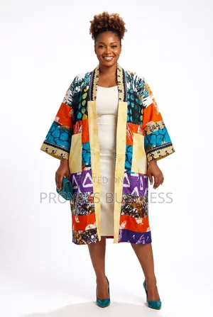 Ankara Kimono Patchwork Jacket