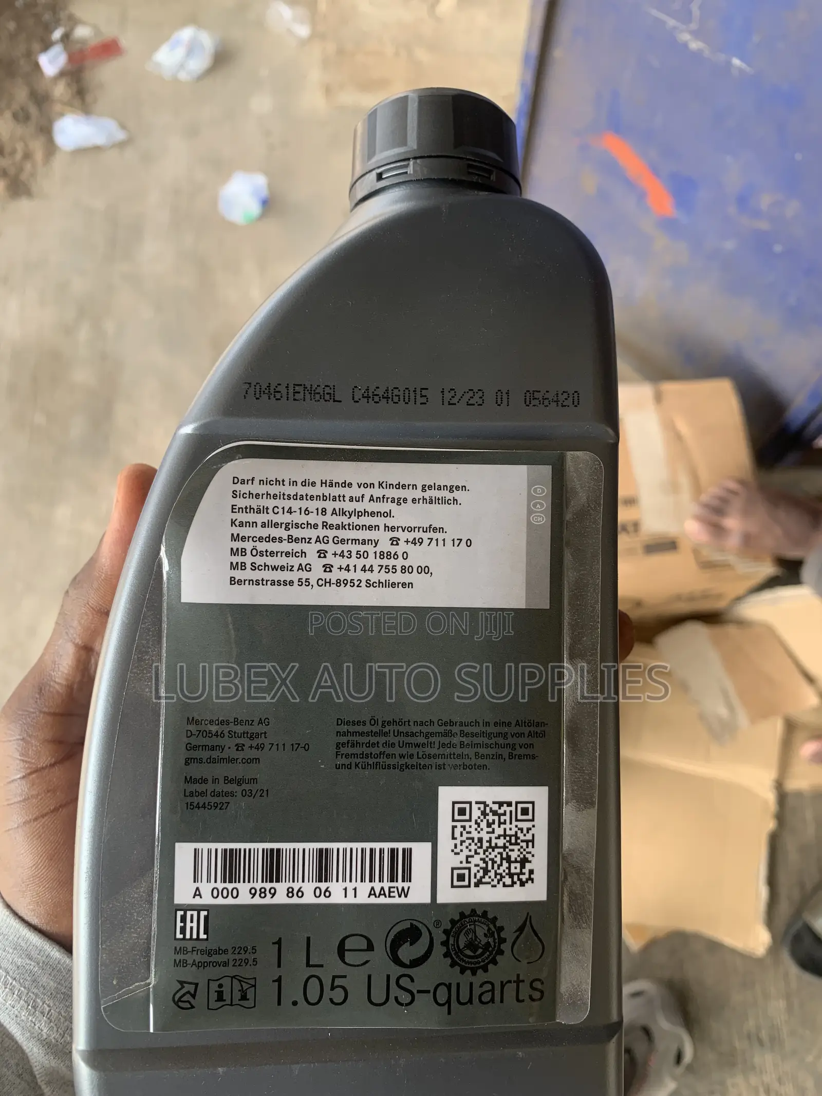 Mercedes Benz Genuine Engine Oil Sae 5w-40 Mb 229.5 1l