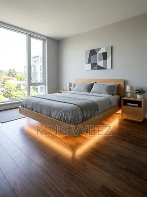 Luxury Floating Bed 6x6 With LED Light and Drawers - Accra -King Vybez