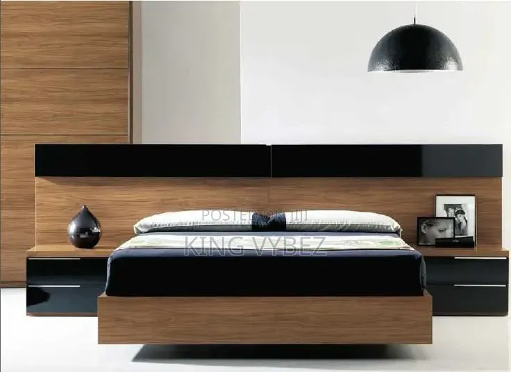 Luxury Floating Bed 6x6 With LED Light and Drawers - Accra -King Vybez