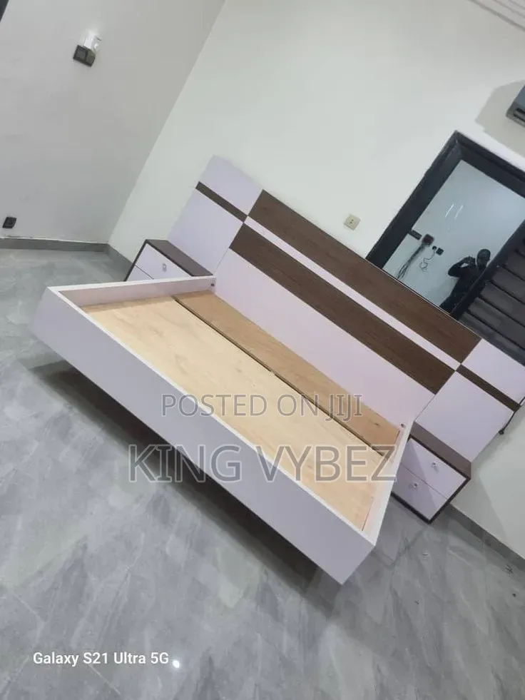 Luxury Floating Bed 6x6 With LED Light and Drawers - Accra -King Vybez