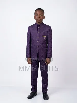Quality 2-Piece Political Children Boys Suit Available in Mauve