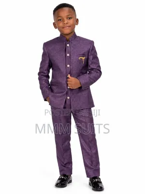 Quality 2-Piece Political Children Boys Suit Available in Mauve
