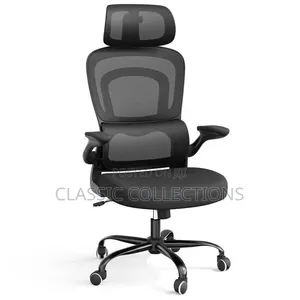 Ergonomic Office Chair-Headrest and Lumbar Support . Adjustable