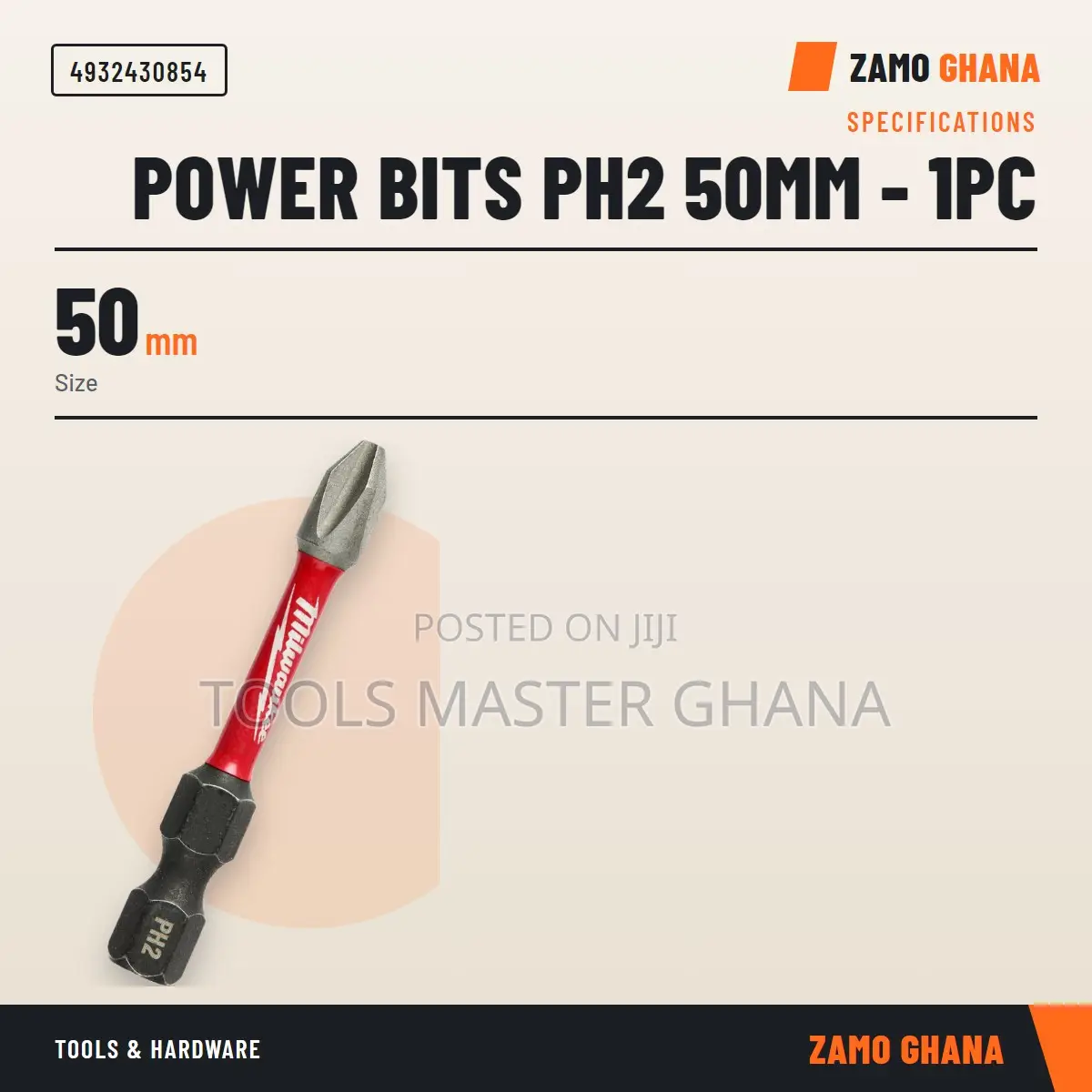 Power Bits Ph2 50Mm - 1Pc -