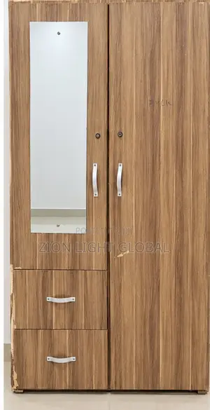 Wooden Wardrobe With Mirror and Drawers – For Sale
