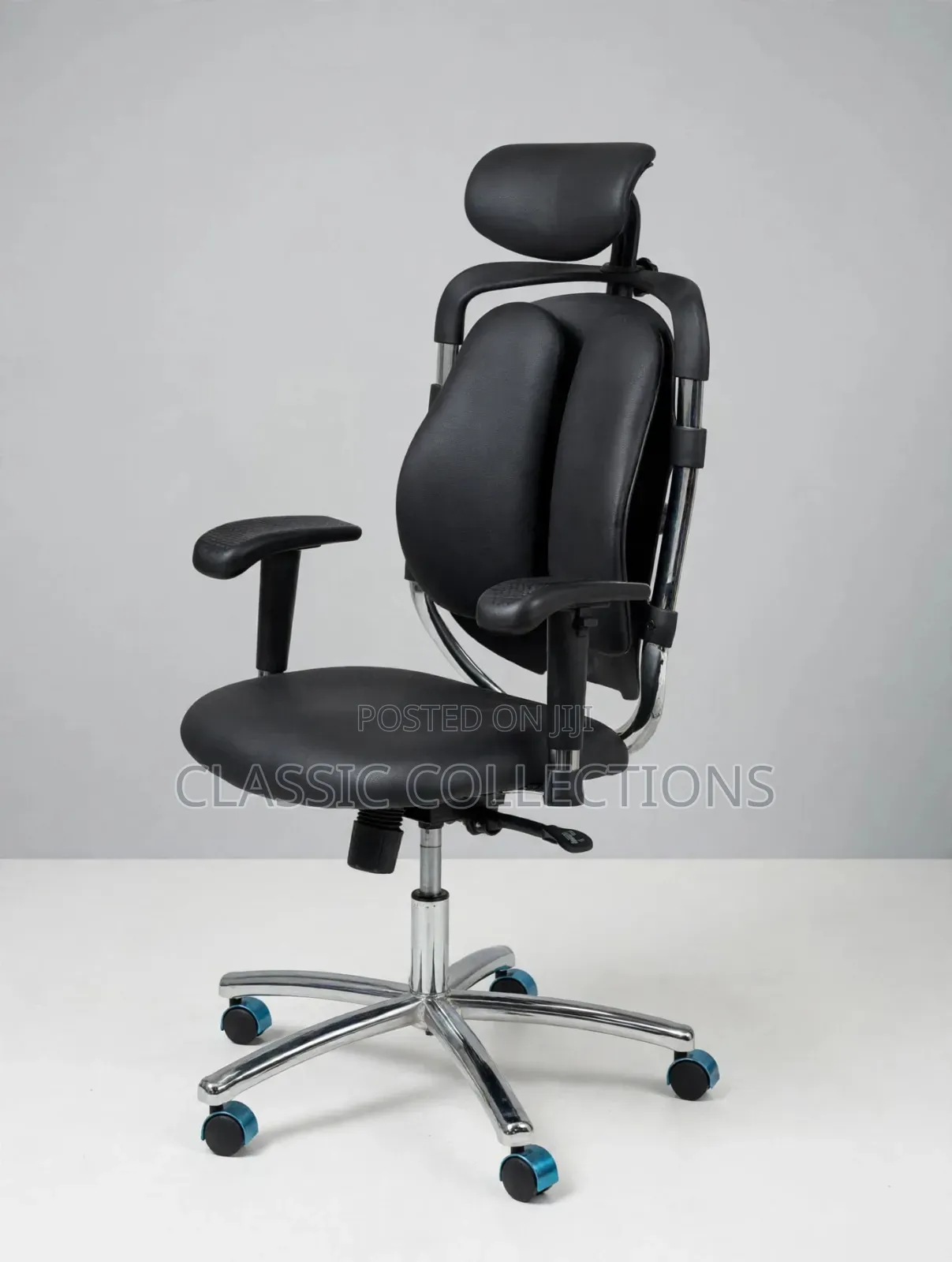 Orthopedic Office Chair- Headrest and Adjustable Lumbar Support Chair