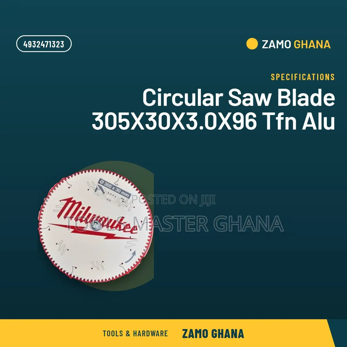 Circular Saw Blade 305X30X3.0X96 TFN Alu -